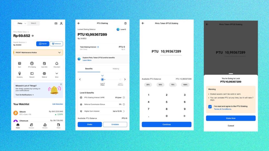 PTU Staking Pintu Staking Pintu: All In One Crypto App Terbaik di Indonesia